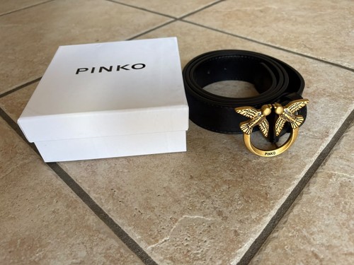 Pinko ledergürtel schwarz mit - ledergürtel,