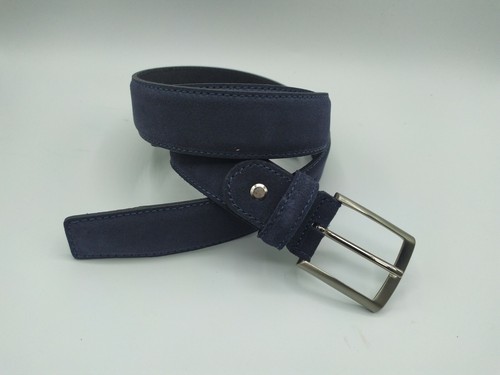 Herren wildledergürtel blau - wildledergürtel,