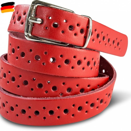 Damengürtel aus echtleder mit - echtleder,